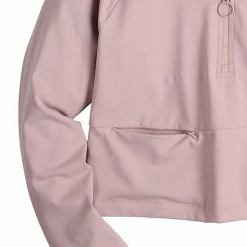 Women's FLX Quarter-Zip Crop Mockneck Jacket Mineral Black -FLX stop unnamed file 772