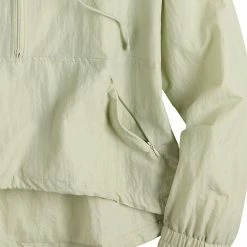 Women's FLX Half-Zip Woven Crop Jacket Mint Crackle -FLX stop unnamed file 778