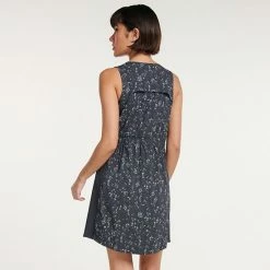 Women's FLX Woven Tank Dress With Built-In Shorts Grazing Lavender -FLX stop unnamed file 816