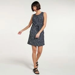 Women's FLX Woven Tank Dress With Built-In Shorts Grazing Lavender -FLX stop unnamed file 818