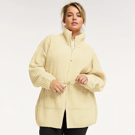 Plus Size FLX Commuter Sweater Jacket Plum Sherry 3 Plus Size FLX Commuter Sweater Jacket Plum Sherry