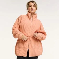 Plus Size FLX Commuter Sweater Jacket Plum Sherry 10 Plus Size FLX Commuter Sweater Jacket Plum Sherry -FLX stop unnamed file 848
