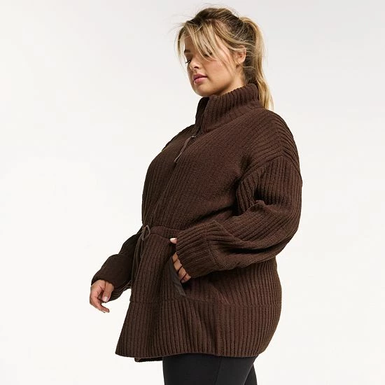 Plus Size FLX Commuter Sweater Jacket Plum Sherry 7 Plus Size FLX Commuter Sweater Jacket Plum Sherry - Image 5