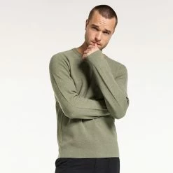 Men's FLX Crew Sweater Khaki Green -FLX stop unnamed file 901