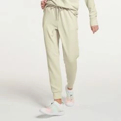 Women's FLX Banded-Bottom High-Waisted Waffle Joggers Sand Trap -FLX stop unnamed file 921